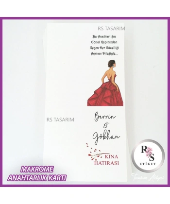 Makrome Anahtarlık İsim Kartı -rs276