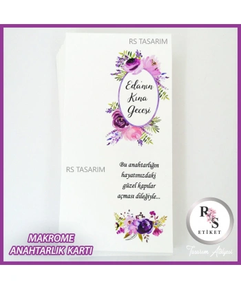 Makrome Anahtarlık İsim Kartı -rs278