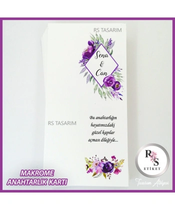 Makrome Anahtarlık İsim Kartı -rs279