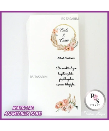 Makrome Anahtarlık İsim Kartı -rs280