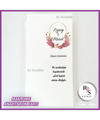 Makrome Anahtarlık İsim Kartı -rs281