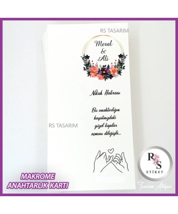 Makrome Anahtarlık İsim Kartı -rs282