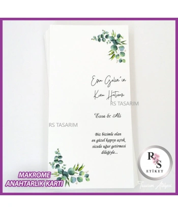 Makrome Anahtarlık İsim Kartı -rs287