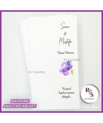 Makrome Anahtarlık İsim Kartı -rs289