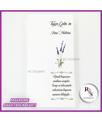 Makrome Anahtarlık İsim Kartı -rs290