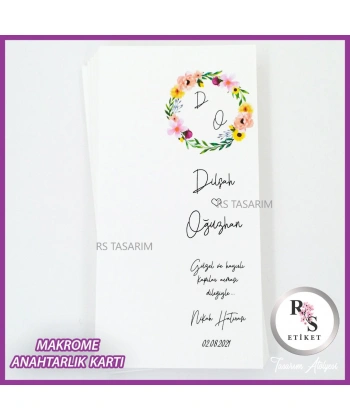 Makrome Anahtarlık İsim Kartı -rs291