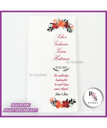 Makrome Anahtarlık İsim Kartı -rs292