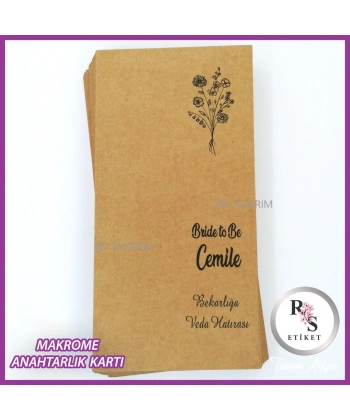 Makrome Anahtarlık İsim Kartı -rs293