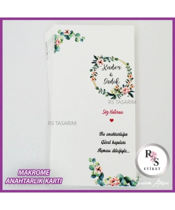 Makrome Anahtarlık İsim Kartı -rs295