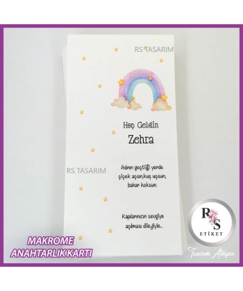 Makrome Anahtarlık İsim Kartı -rs296