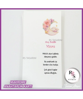 Makrome Anahtarlık İsim Kartı -rs297