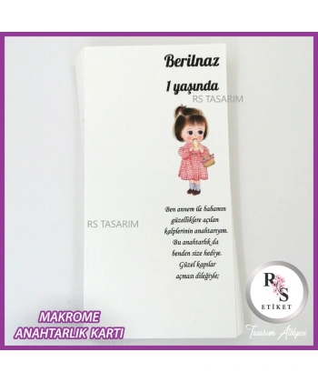 Makrome Anahtarlık İsim Kartı -rs298