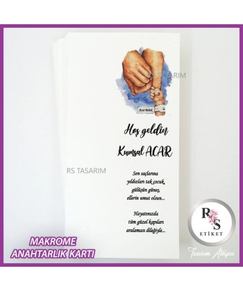 Makrome Anahtarlık İsim Kartı -rs299