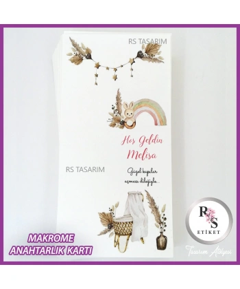 Makrome Anahtarlık İsim Kartı -rs302