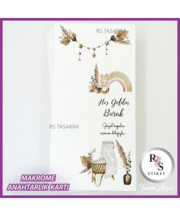 Makrome Anahtarlık İsim Kartı -rs305