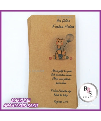 Makrome Anahtarlık İsim Kartı -rs306