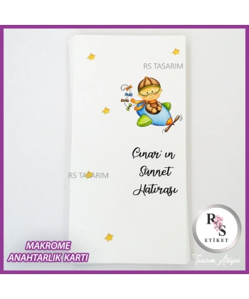 Makrome Anahtarlık İsim Kartı -rs312