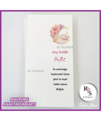 Makrome Anahtarlık İsim Kartı -rs314