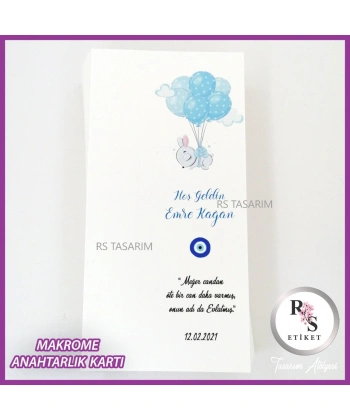 Makrome Anahtarlık İsim Kartı -rs315