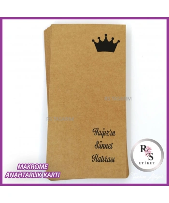 Makrome Anahtarlık İsim Kartı -rs316