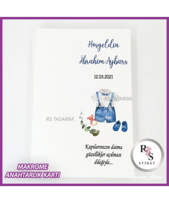 Makrome Anahtarlık İsim Kartı -rs318