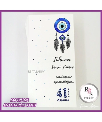 Makrome Anahtarlık İsim Kartı -rs319