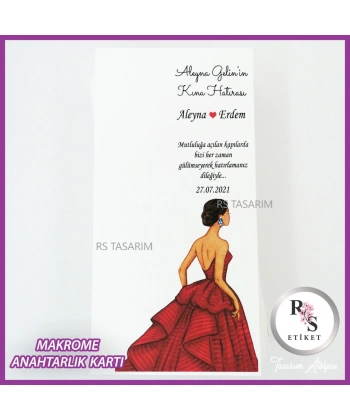 Makrome Anahtarlık İsim Kartı -rs320