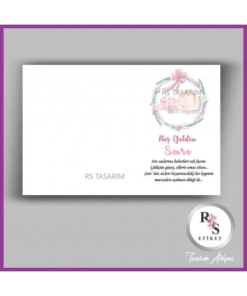 Makrome Anahtarlık İsim Kartı -rs345