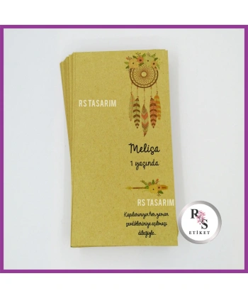 Makrome Anahtarlık İsim Kartı -rs71