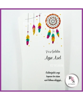 Makrome Anahtarlık İsim Kartı -rs79