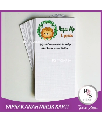 Makrome Yaprak Anahtarlık İsim Kartı -rs101