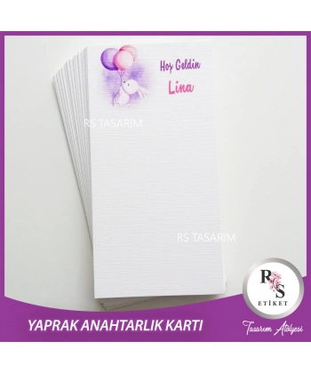 Makrome Yaprak Anahtarlık İsim Kartı -rs102