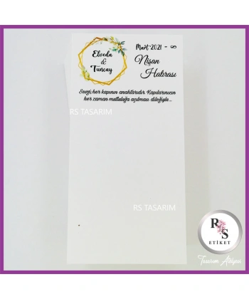 Makrome Yaprak Model Anahtarlık İsim Kartı -rs126