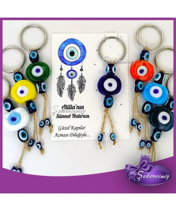 Nazar Boncuklu Anahtarlık Bebek Hediyelik Bebek Şekeri Yerine -