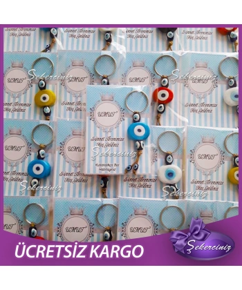 Nazar Boncuklu Anahtarlık Hediyelik Sünnet Şekeri - SS008