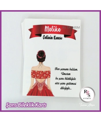 Şans Bileklik İsim Kartı -BK011