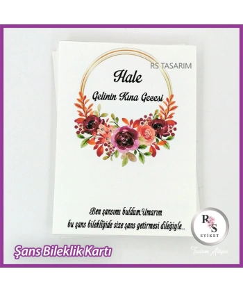 Şans Bileklik İsim Kartı -BK012