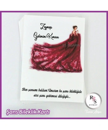 Şans Bileklik İsim Kartı -BK014