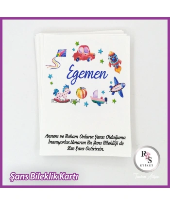 Şans Bileklik İsim Kartı -BK025