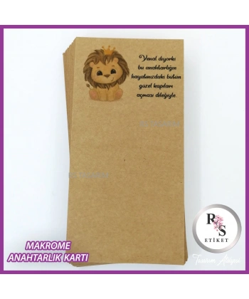 Yaprak Makrome Anahtarlık İsim Kartı -rs313