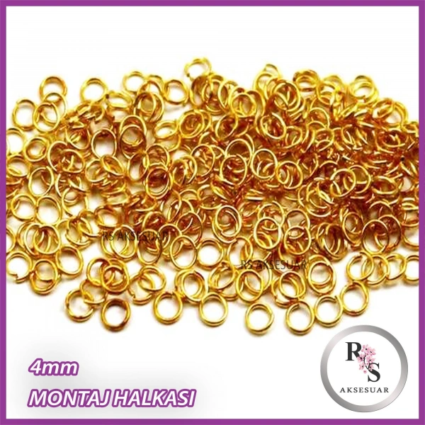 25gr 4mm. Montaj Halkası - Altın Renkli