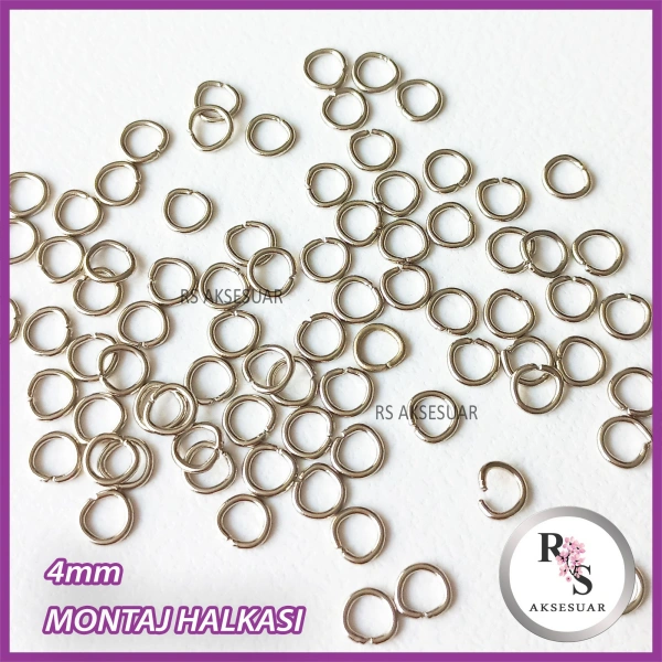 25gr 4mm. Montaj Halkası - Gümüş Renkli