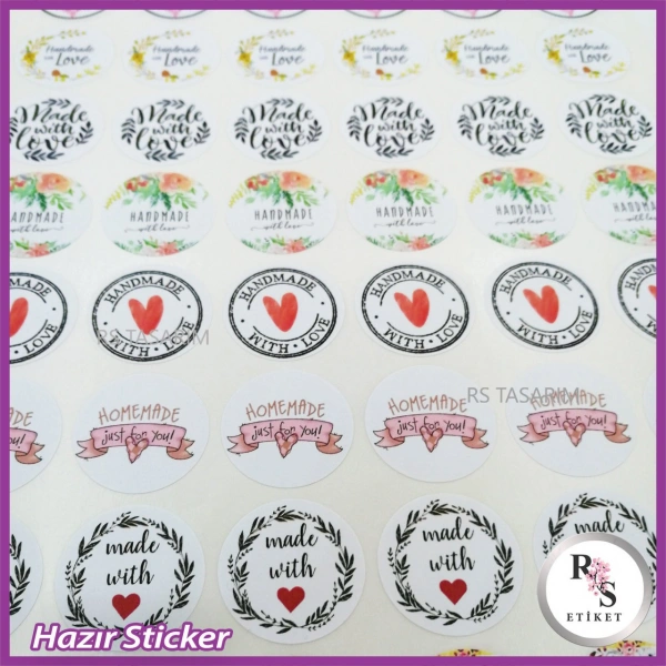 48 Adet Hazır Sticker -HAND MADE -ÖK142