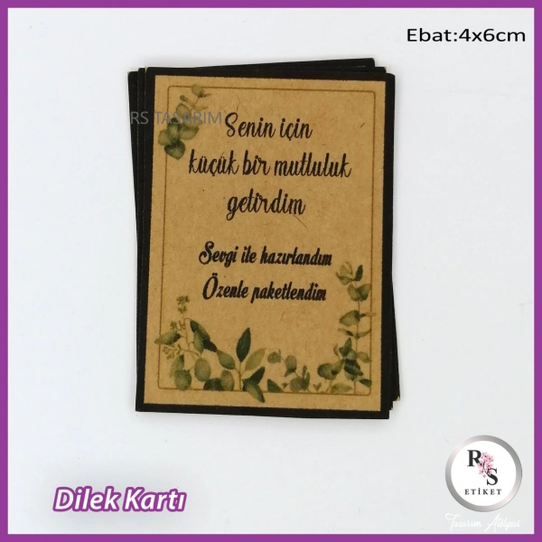 50 adet Paketleme Kartları