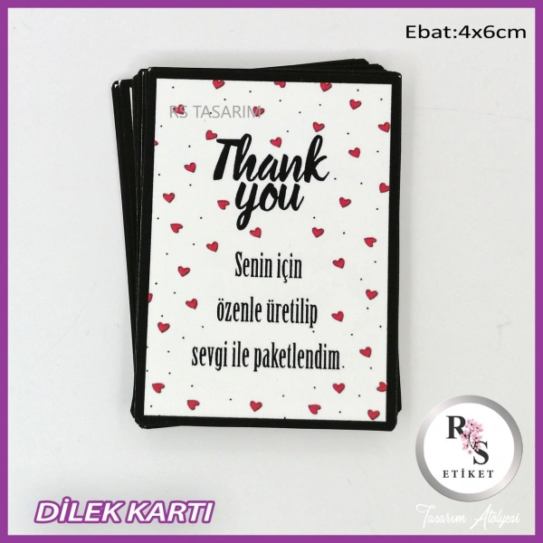 50 adet Paketleme Kartları