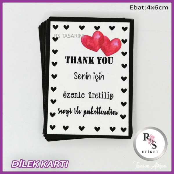 50 adet Paketleme Kartları