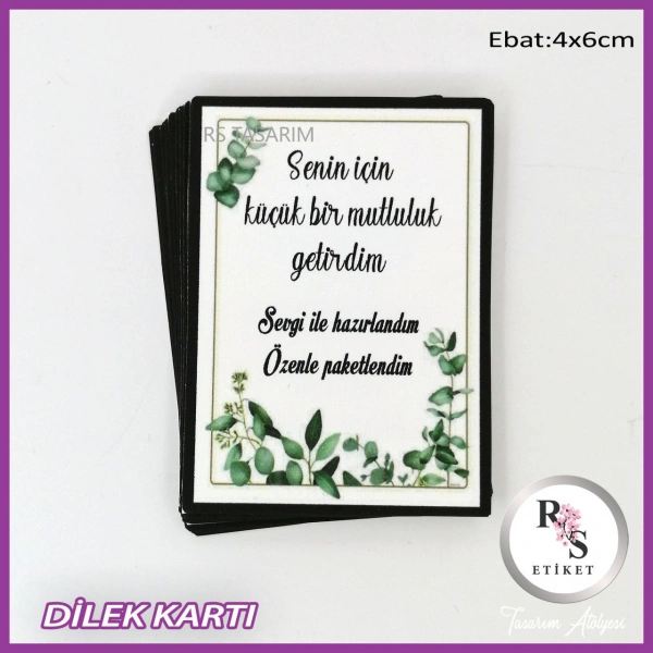 50 adet Paketleme Kartları