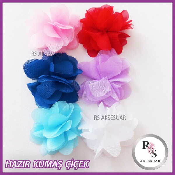 10 ADET HAZIR KESİLMİŞ TÜL ÇİÇEK