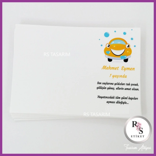Hediyelik Kartı - Bebek, Doğum Günü Anahtarlık Kartı -rs182