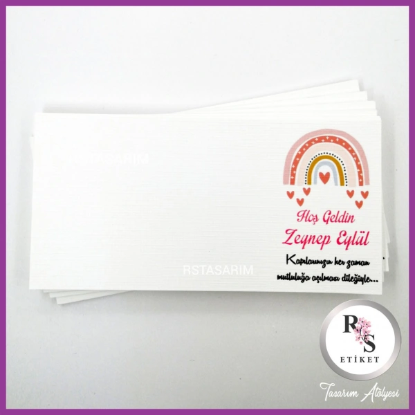 Hediyelik Kartı - Gökkuşağı Makrome Anahtarlık Kartı - rs211